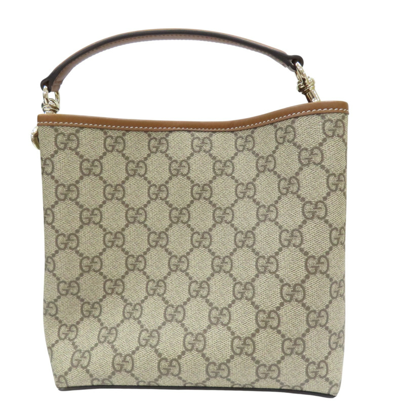 棕色 PVC帆布 GG Emblem 兩用包【GUCCI 古馳】 815118-1