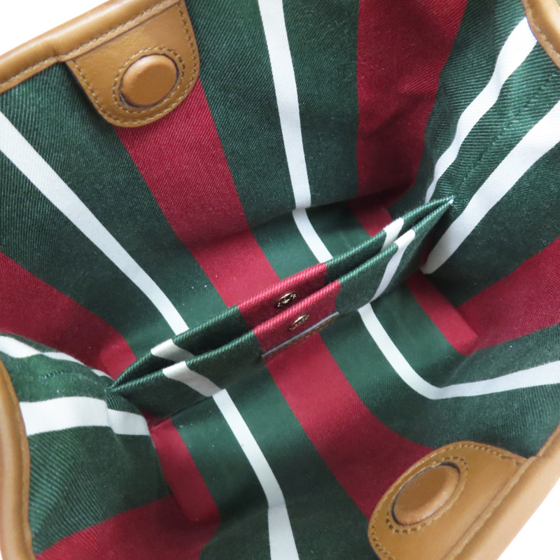 棕色 PVC帆布 GG Emblem 兩用包【GUCCI 古馳】 815118-4