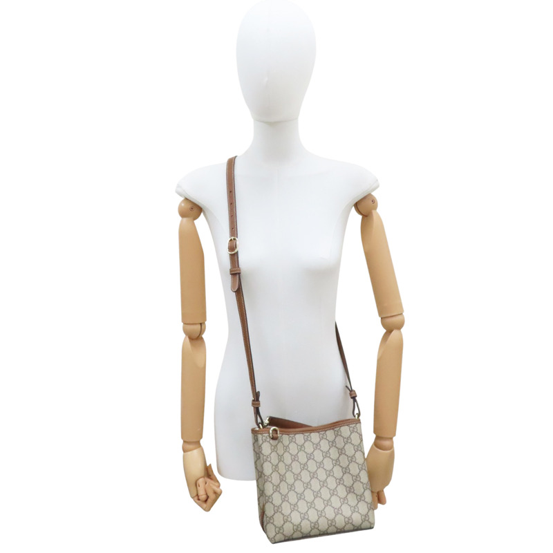 棕色 PVC帆布 GG Emblem 兩用包【GUCCI 古馳】 815118-6