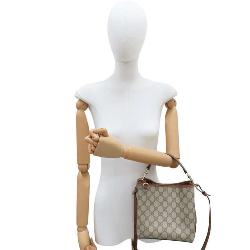 棕色 PVC帆布 GG Emblem 兩用包【GUCCI 古馳】 815118-7