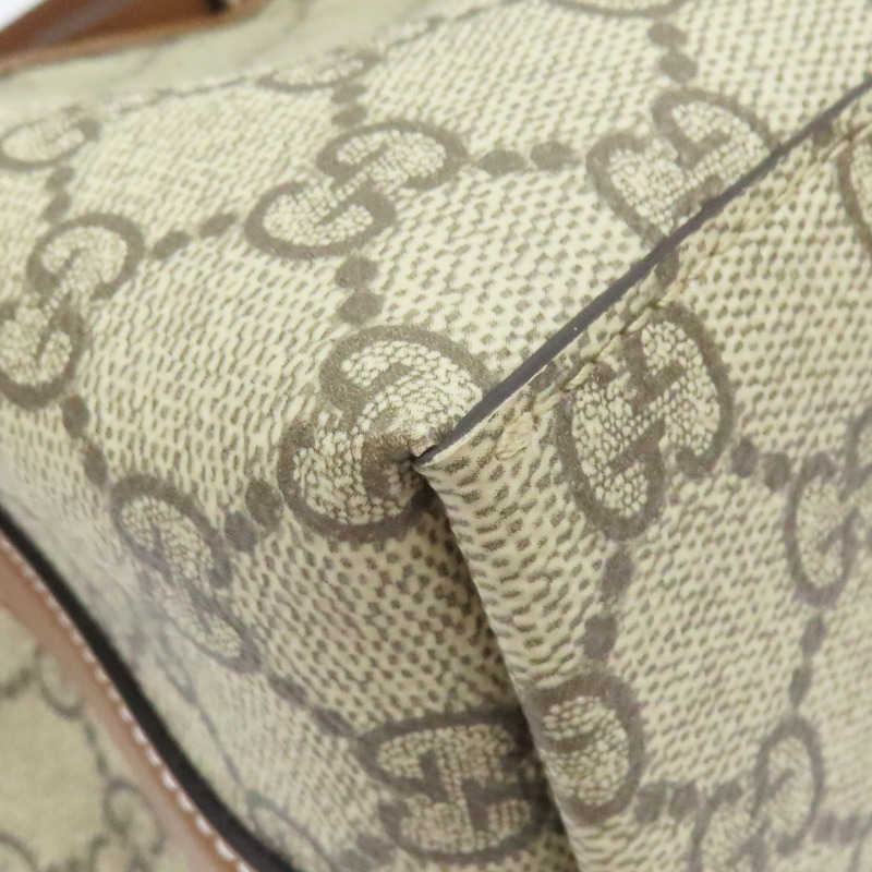 棕色 PVC帆布 GG Emblem 兩用包【GUCCI 古馳】 815118-10