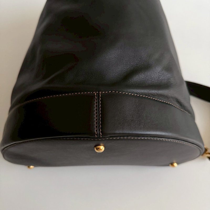 95新🫰🏻 LOEWE 羅意威 Anton Sling 後背包 斜背包 黑色金釦-14