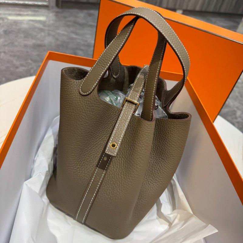 *SHIHNA名牌精品* HERMÈS Picotin 菜籃子 大象金 18cm K刻-6