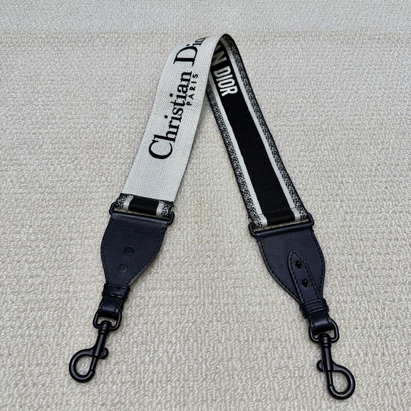 DIOR -雙色寬版編織字母背帶-0