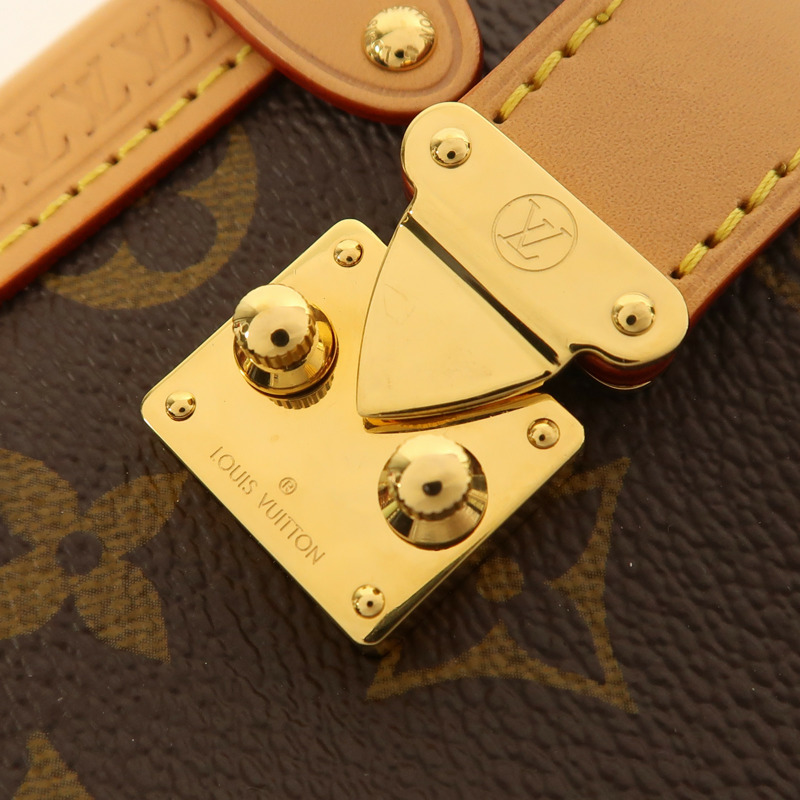 LOUIS VUITTON Monogram Side Trunk PM金扣手挽肩背兩用袋-7
