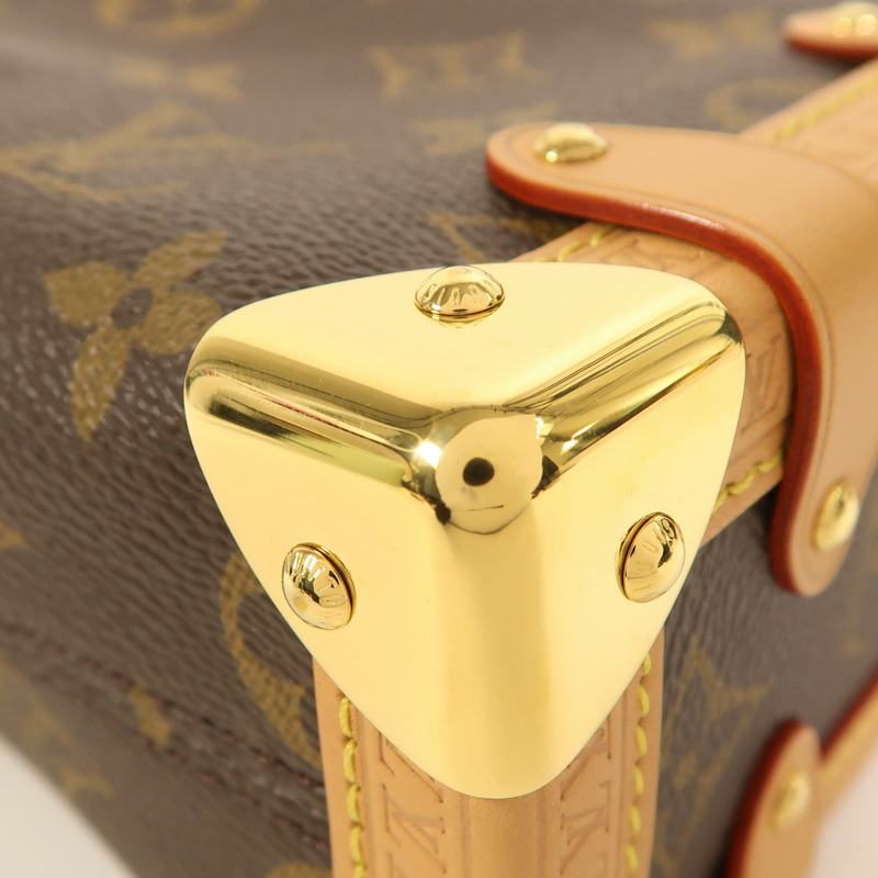 LOUIS VUITTON Monogram Side Trunk PM金扣手挽肩背兩用袋-10