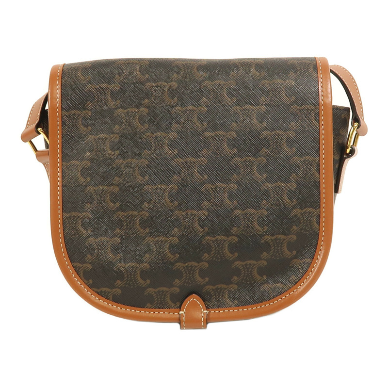 CELINE 塗層帆布Folco金扣肩背袋-1