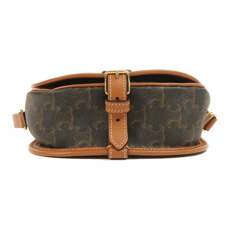 CELINE 塗層帆布Folco金扣肩背袋-3