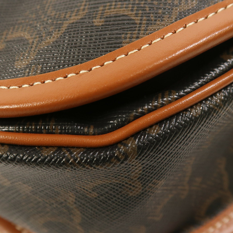 CELINE 塗層帆布Folco金扣肩背袋-10