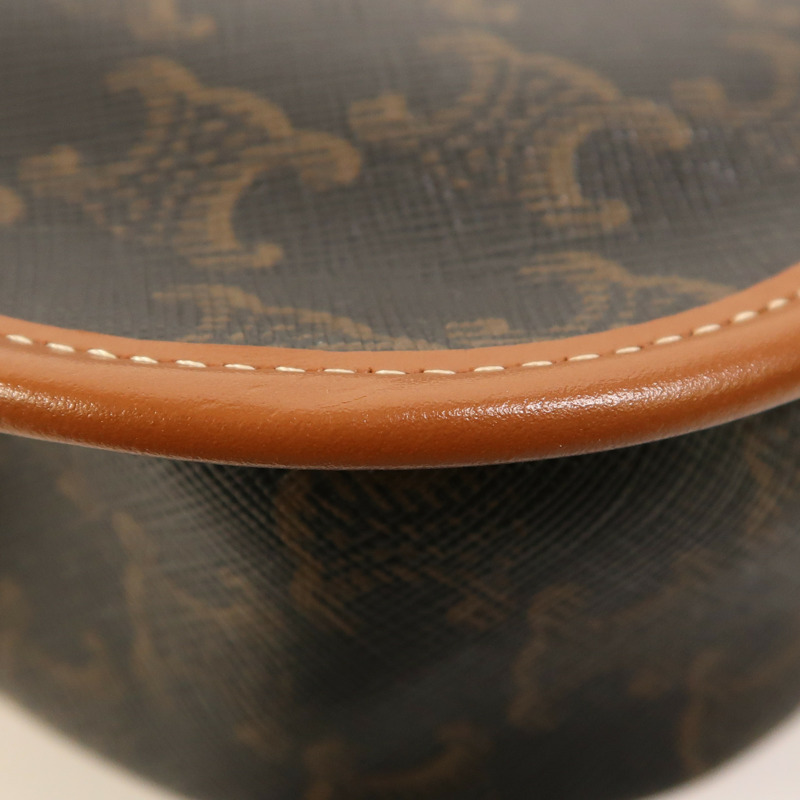 CELINE 塗層帆布Folco金扣肩背袋-11