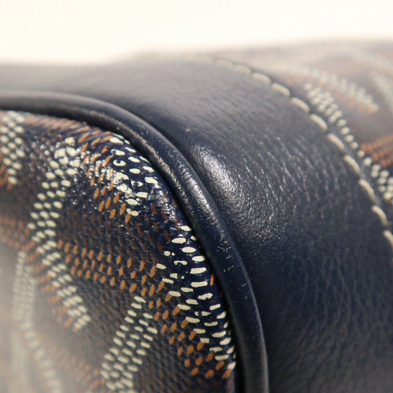 GOYARD 塗層帆布Petit Flot Bucket銀扣肩背袋-10