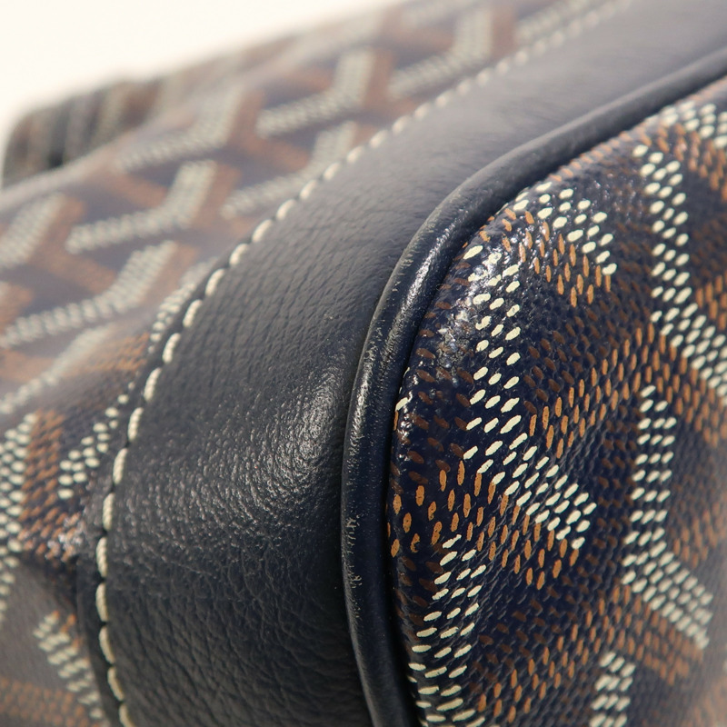 GOYARD 塗層帆布Petit Flot Bucket銀扣肩背袋-11