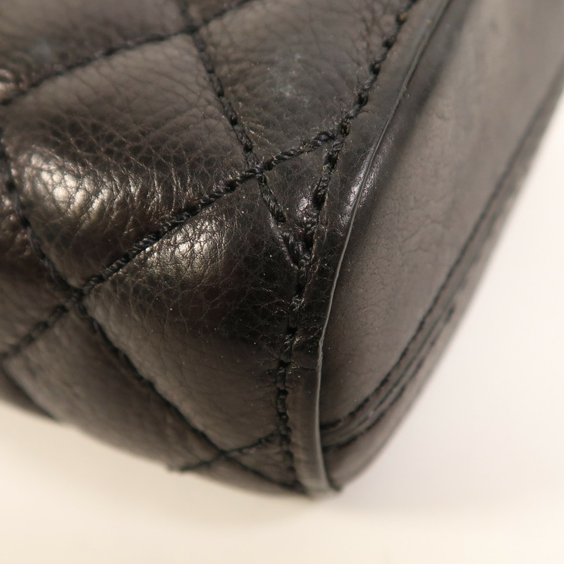 CHANEL 牛皮皮革Chain Shoulder銀扣鏈帶肩背袋-11