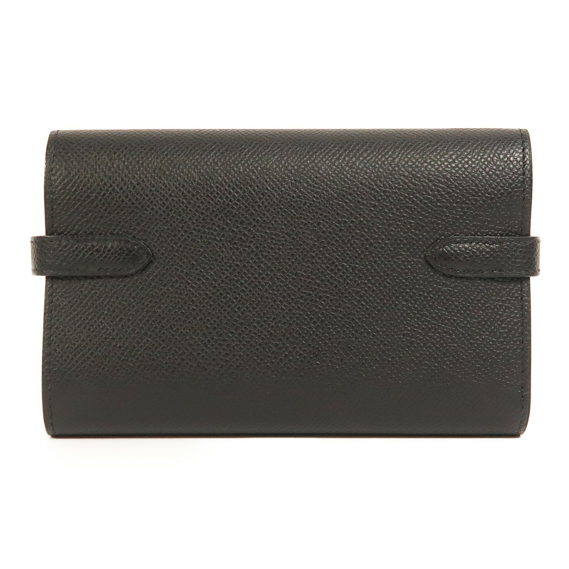 HERMES Epsom皮革Kelly Compact Wallet金扣錢包-1