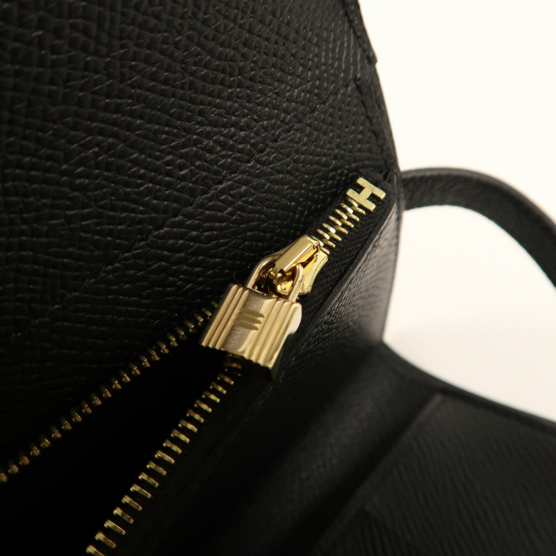 HERMES Epsom皮革Kelly Compact Wallet金扣錢包-14