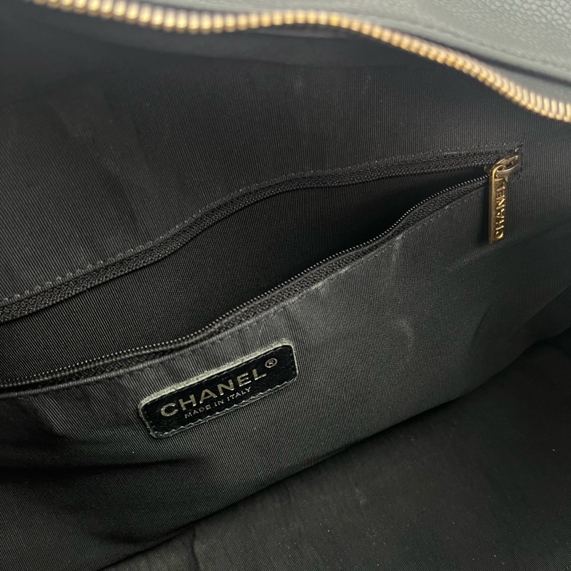 「JL精品代購」香奈兒黑金牛皮大logo手提保齡球小號-16