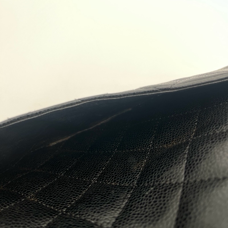 「JL精品代購」香奈兒黑金牛皮大logo手提保齡球小號-18