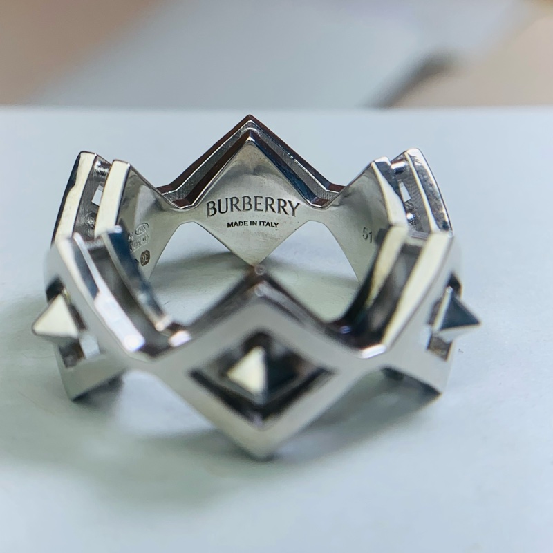 ‼️全台最甜 🎁全新盒裝 Burberry 巴寶莉 2024 菱形鏤空925純銀 戒指（原價18200）-7