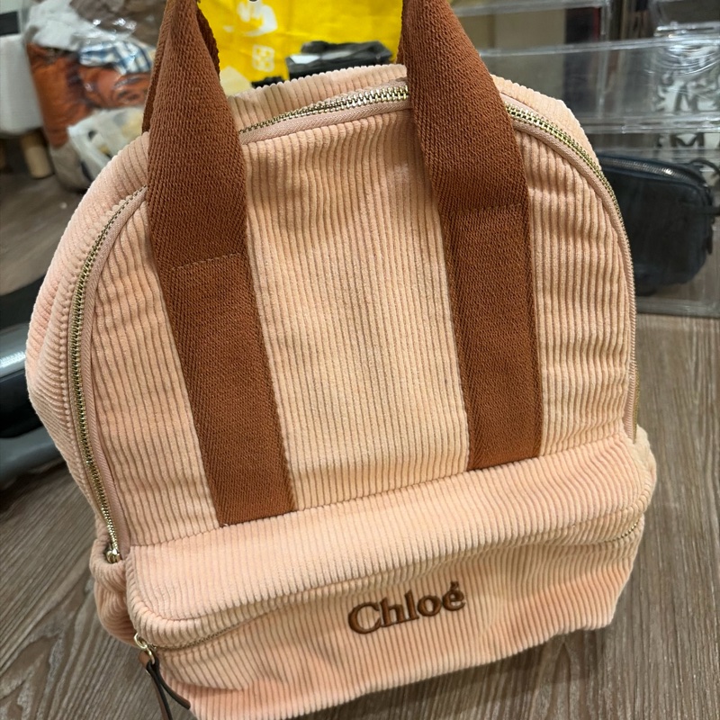 Chloe粉色後背包-1