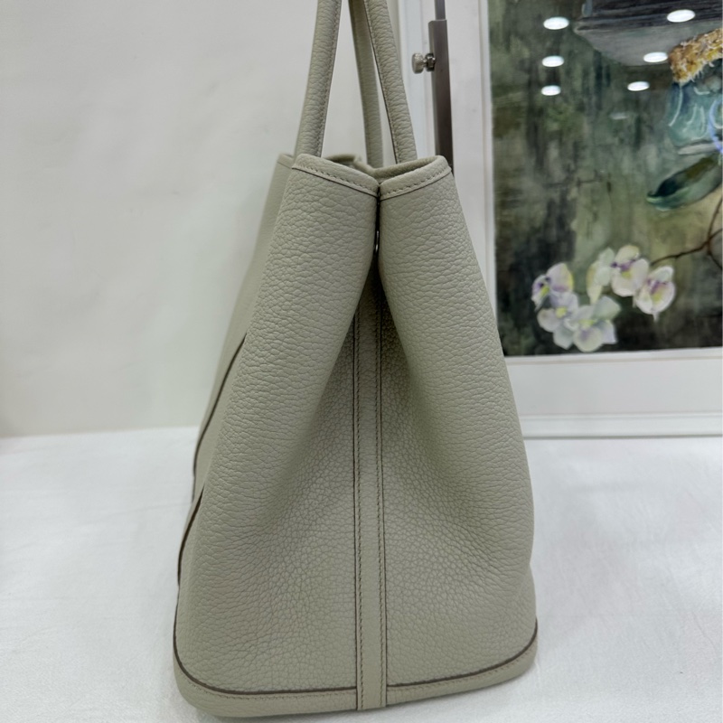 Hermes 愛馬仕Garden party花園36 冰川白 C刻 有購證-3