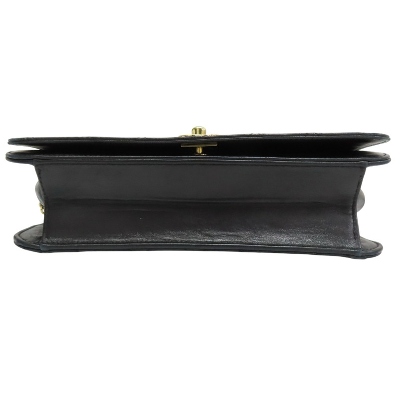 黑色 羊皮 鏈帶肩背包 金釦【CHANEL 香奈兒】-3