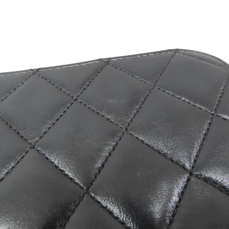 黑色 羊皮 鏈帶肩背包 金釦【CHANEL 香奈兒】-15