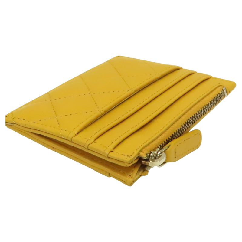 橘色 菱格紋羊皮 卡夾 名片夾 【CHANEL 香奈兒】-3