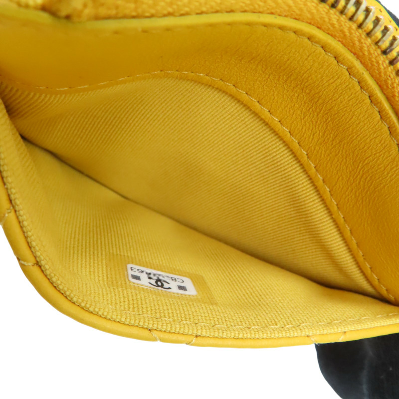 橘色 菱格紋羊皮 卡夾 名片夾 【CHANEL 香奈兒】-5