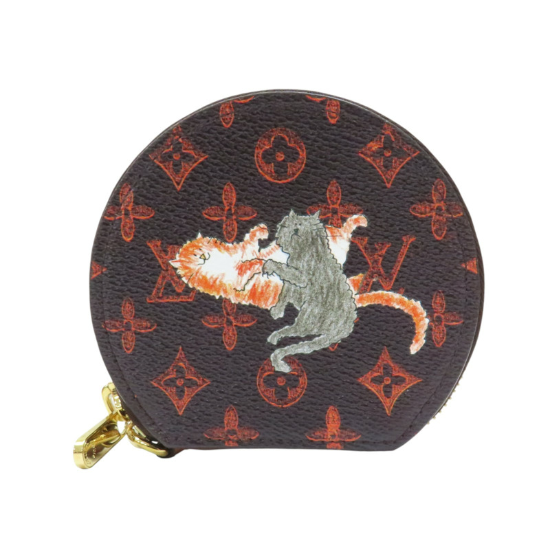 棕色 原花帆布 Catgram Micro Boite Chapeau零錢包 M63886【LOUIS VUITTON LV 路易威登】 M63886-0