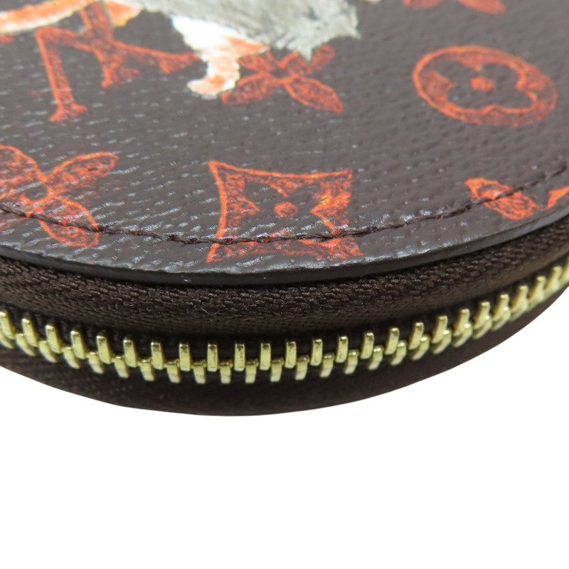 棕色 原花帆布 Catgram Micro Boite Chapeau零錢包 M63886【LOUIS VUITTON LV 路易威登】 M63886-12