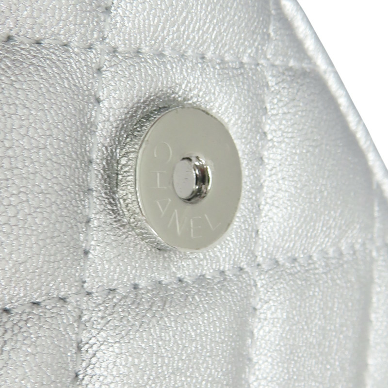 銀色 菱格紋 牛皮 星星 肩背包【CHANEL 香奈兒】-8