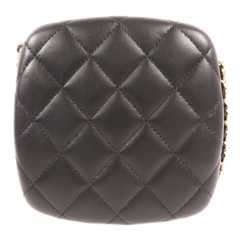 CHANEL 羊皮皮革Chain Shoulder金扣鏈帶肩背袋-1