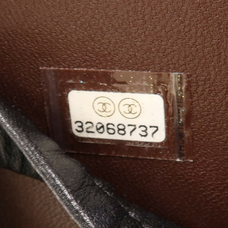 CHANEL 羊皮皮革Chain Shoulder金扣鏈帶肩背袋-7