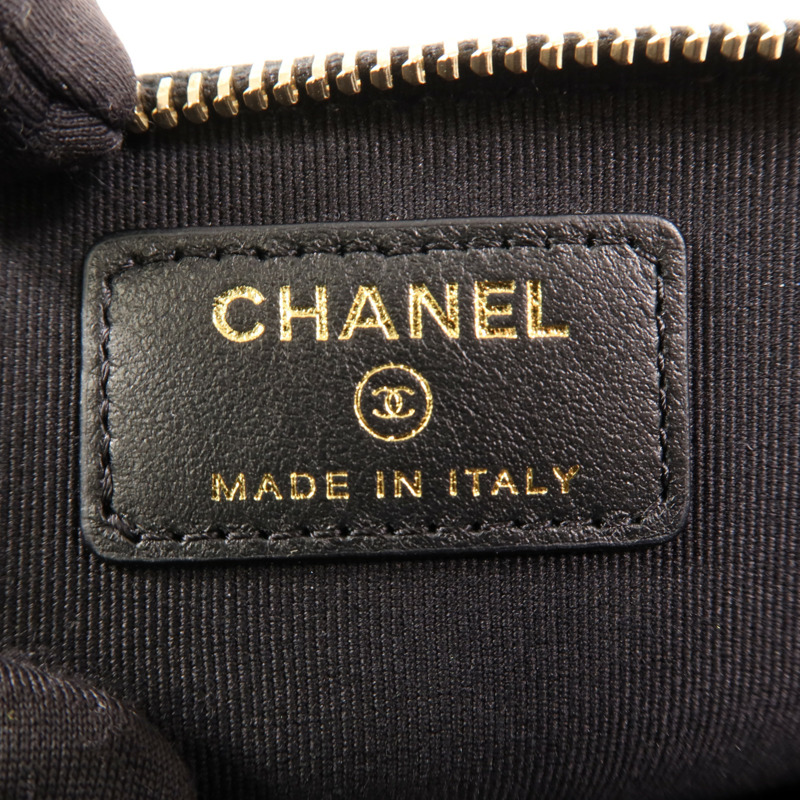 CHANEL 牛皮皮革Wallet金扣錢包-5