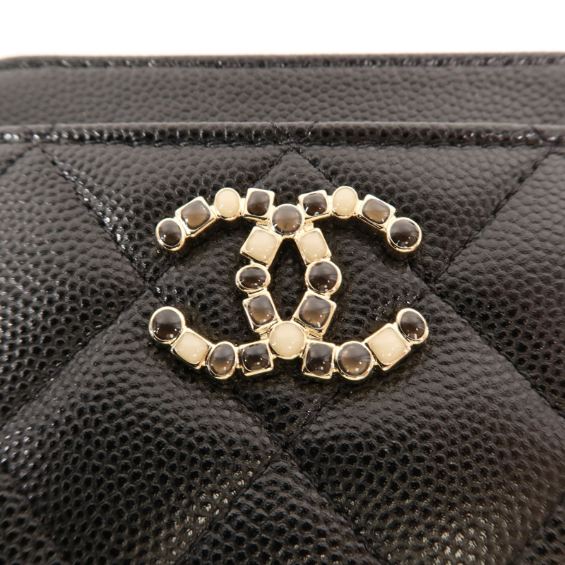 CHANEL 牛皮皮革Wallet金扣錢包-7