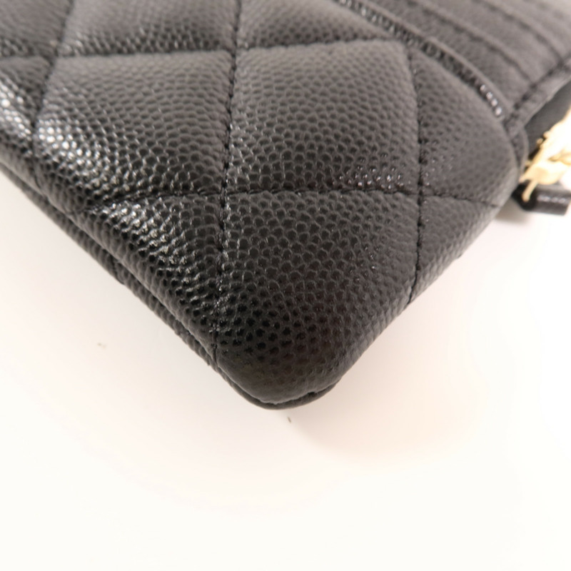 CHANEL 牛皮皮革Wallet金扣錢包-10