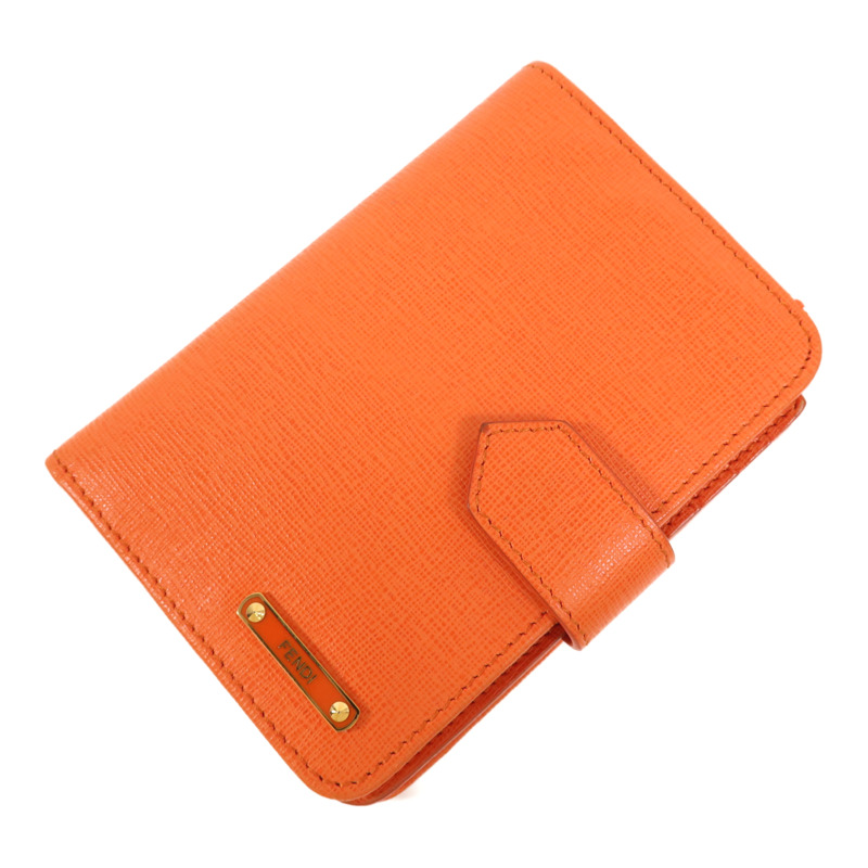 FENDI 牛皮皮革Wallet金扣錢包-2