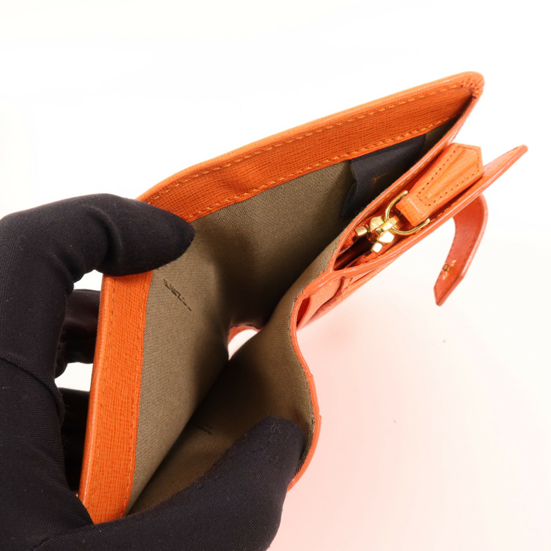 FENDI 牛皮皮革Wallet金扣錢包-5