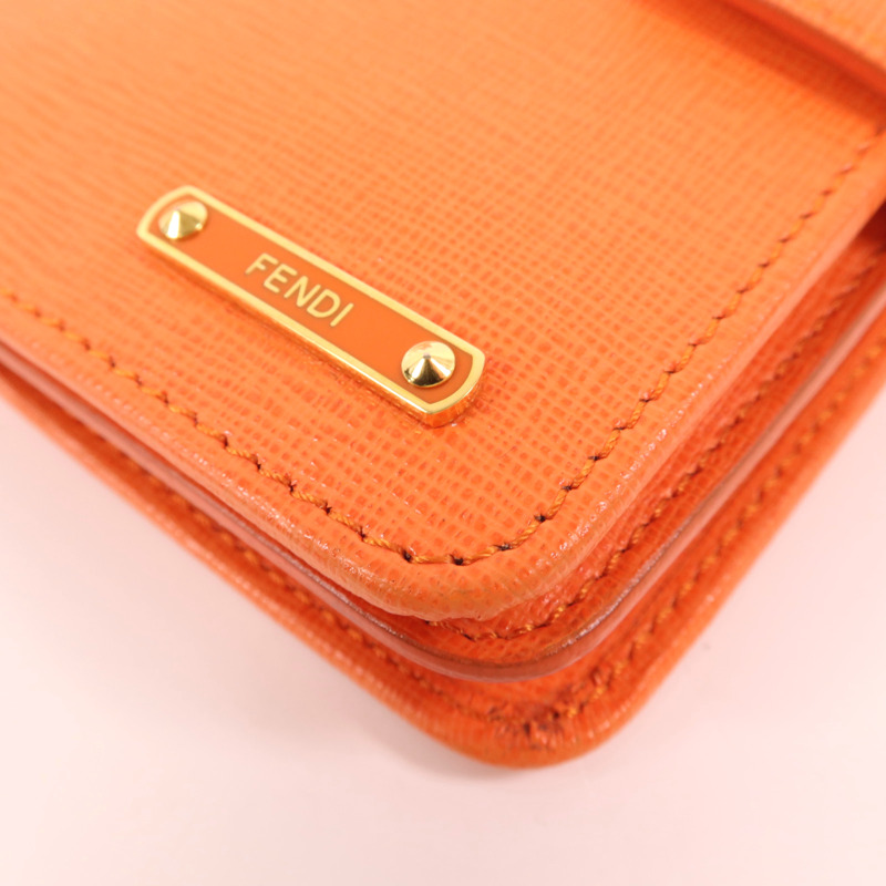 FENDI 牛皮皮革Wallet金扣錢包-10