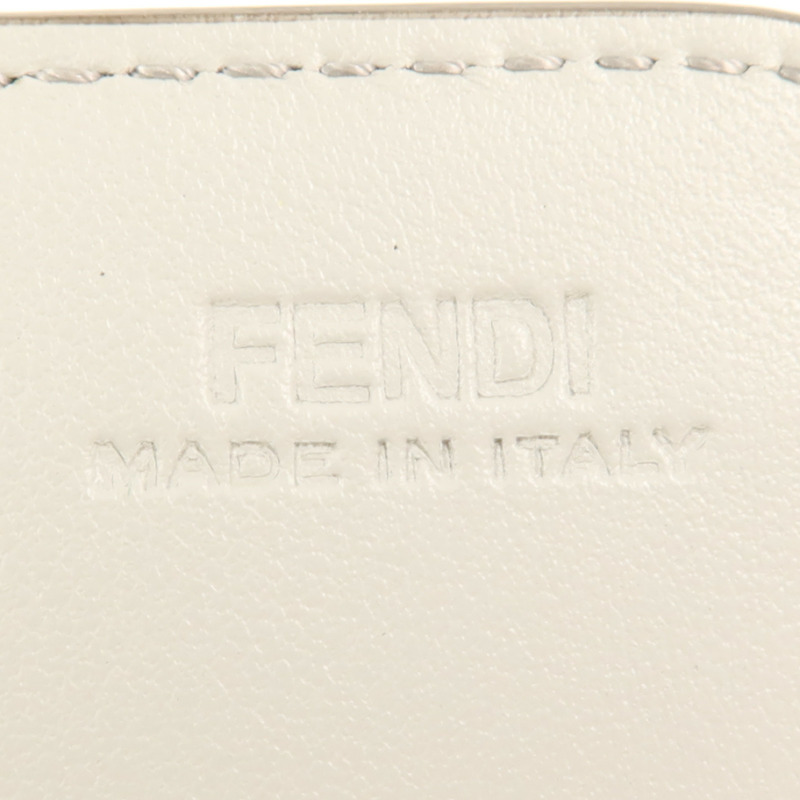 FENDI 牛皮皮革Wallet On Chain銀扣鏈帶肩背袋-5