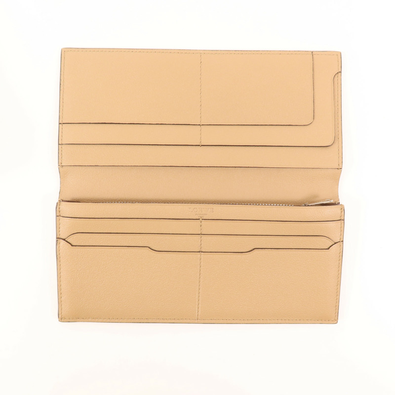 LOEWE 牛皮皮革Wallet銀扣長錢包-4