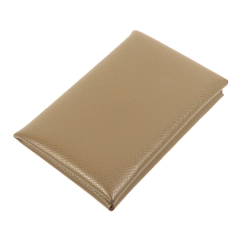 HERMES Epsom皮革Calvi Card Holder銀扣卡片套-2