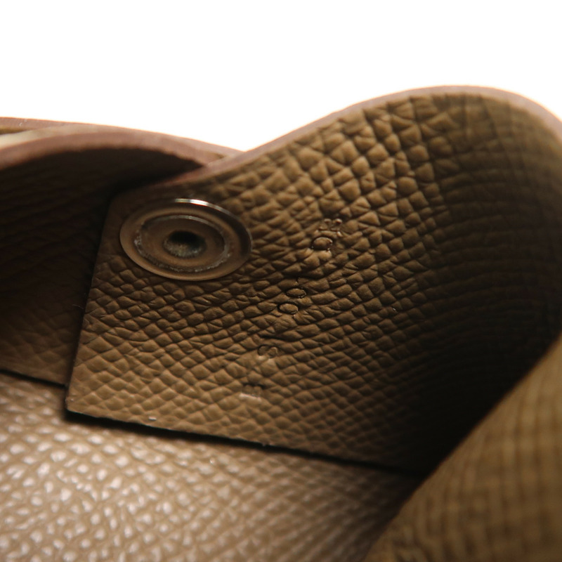 HERMES Epsom皮革Calvi Card Holder銀扣卡片套-6