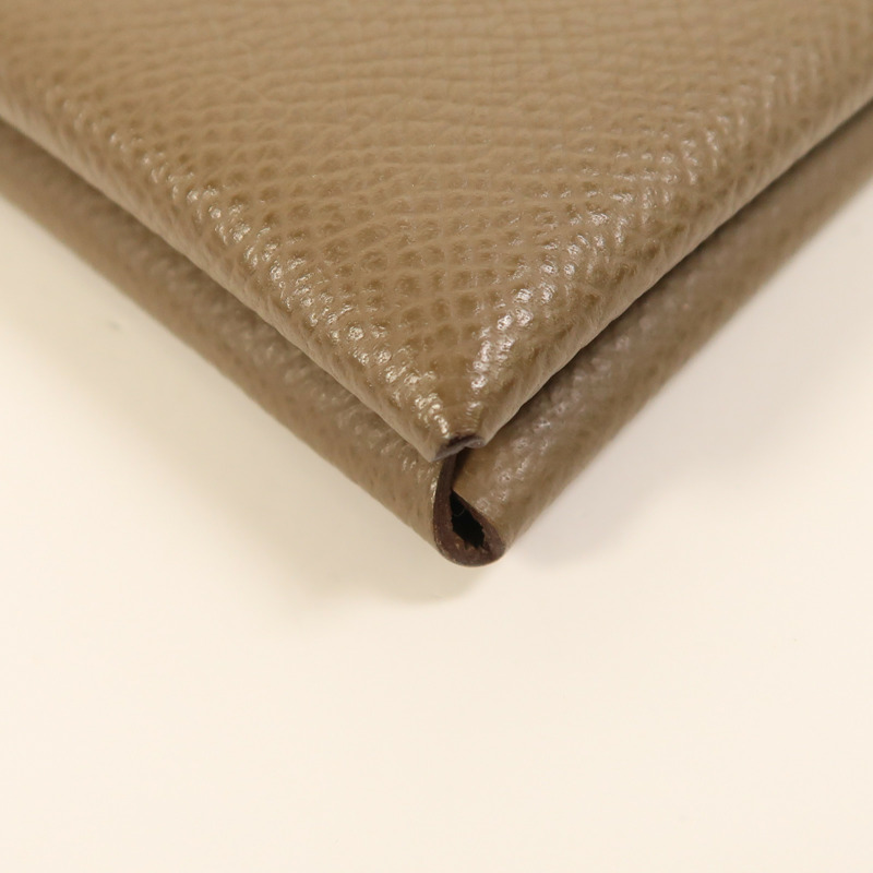 HERMES Epsom皮革Calvi Card Holder銀扣卡片套-7