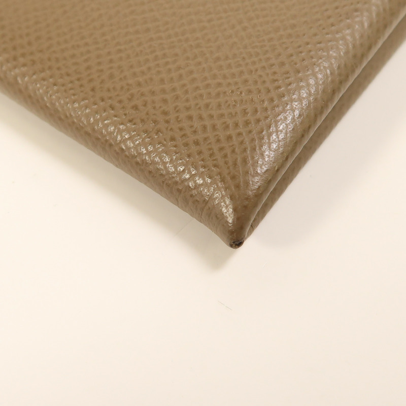 HERMES Epsom皮革Calvi Card Holder銀扣卡片套-9