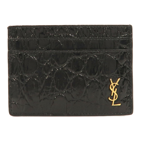 SAINT LAURENT 牛皮皮革Card Case金扣卡片套
