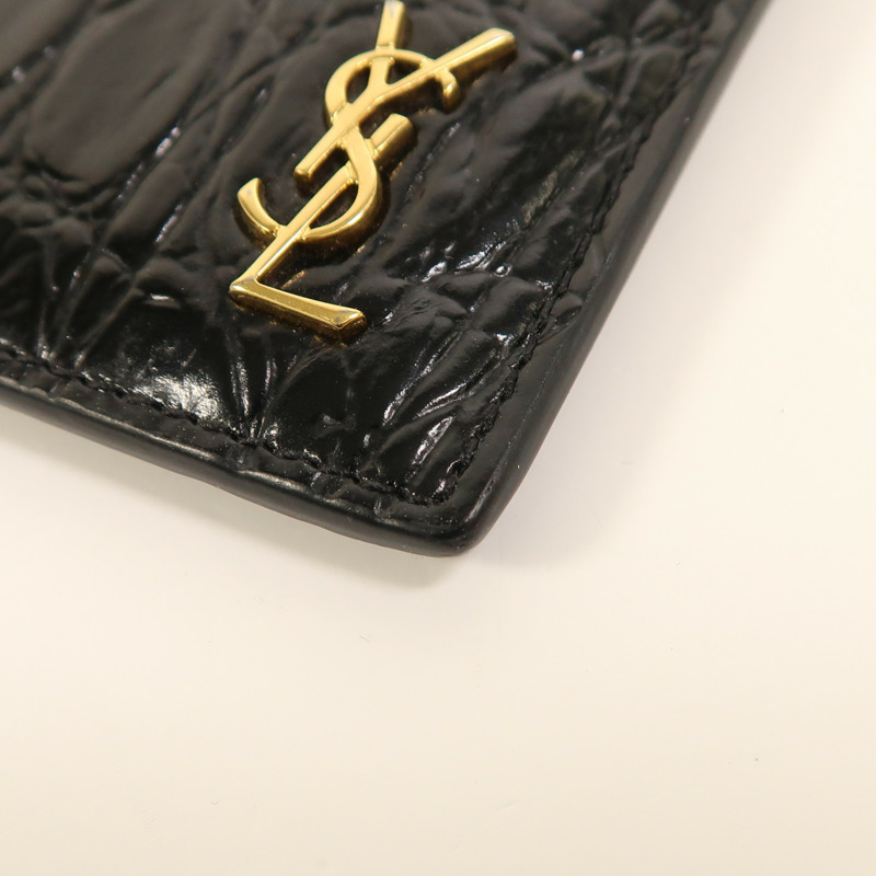 SAINT LAURENT 牛皮皮革Card Case金扣卡片套-7