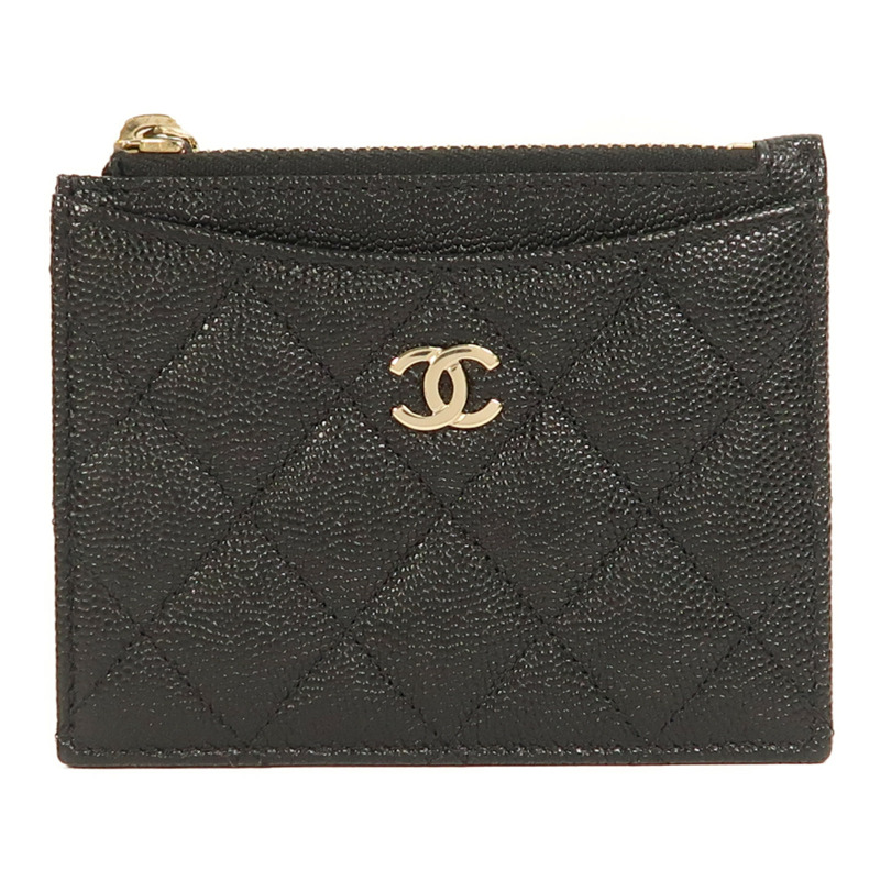 CHANEL 牛皮皮革Card Case金扣卡片套-0