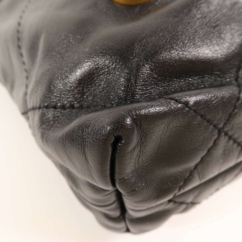 CHANEL 牛皮皮革Chanel Mini 22金扣手挽肩背兩用袋-10