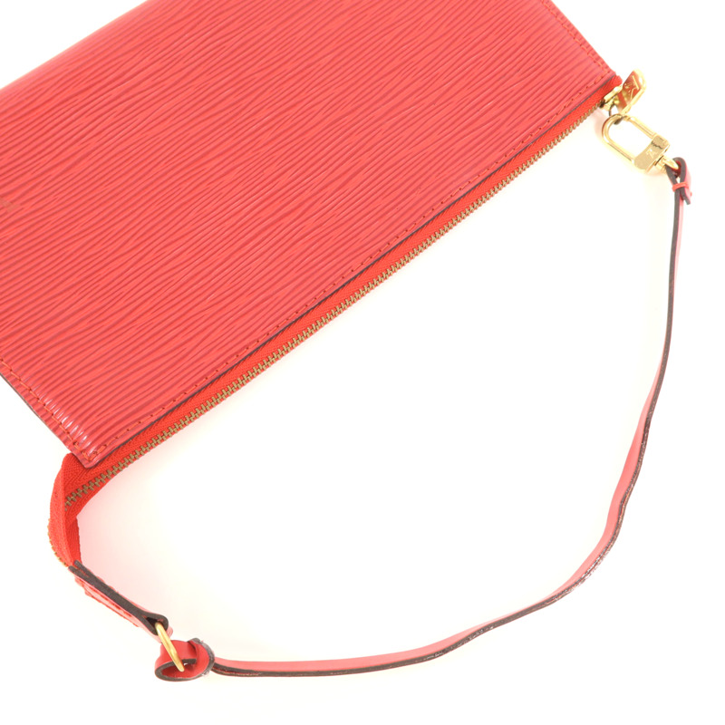 LOUIS VUITTON Epi Pochette Accessories金扣手挽袋-7